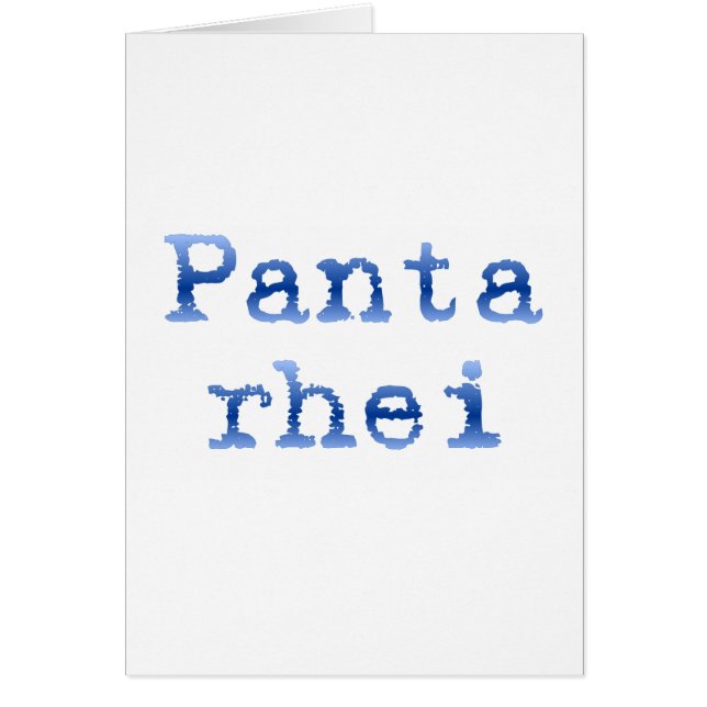 Panta rhei "Everything flows" (Vorne)