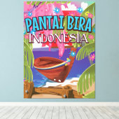 Pantai Bira Indonesien Reiseplakat Leinwanddruck (Insitu (Holzboden))