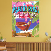 Pantai Bira Indonesien Reiseplakat Leinwanddruck (Insitu (Wohnzimmer))