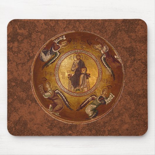 Pantakrator christliche Ikone von Jesus Christus Mousepad (Vorne)