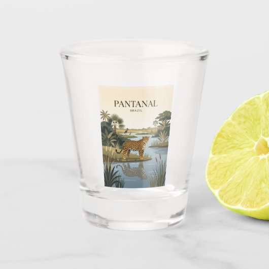 Pantanal Brasilien Schnapsglas (Vorderseite)