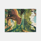 Pantanal Brazil Capybara Art Vintag Fleecedecke (Vorderseite (Horizontal))