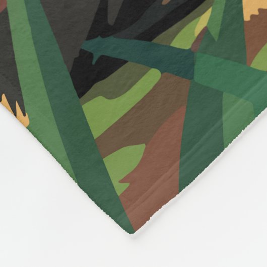 Pantanal Brazil Capybara Art Vintag Fleecedecke (Ecke)