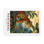 Pantanal Brazil Jaguar Travel Art Vintag Magnet (Horizontal)