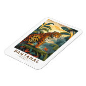 Pantanal Brazil Jaguar Travel Art Vintag Magnet (Linke Seite)