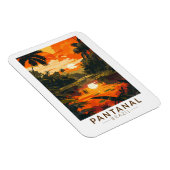 Pantanal Brazil Sunset Travel Art Vintag Magnet (Rechte Seite)