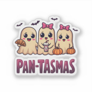 Pantasmas Funny Ghost Groovy Retro Halloween Aufkleber