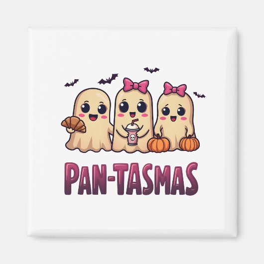 Pantasmas Funny Ghost Groovy Retro Halloween Magnet (Vorne)