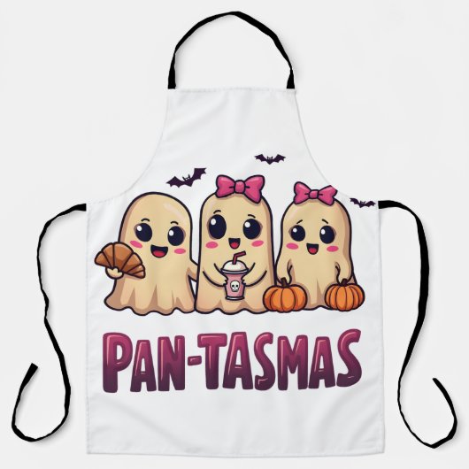 Pantasmas Funny Ghost Groovy Retro Halloween Schürze (Vorderseite)