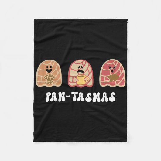 Pantasmas Funny Mexican Conchas Spooky Ghost Pan Fleecedecke (Vorderseite)