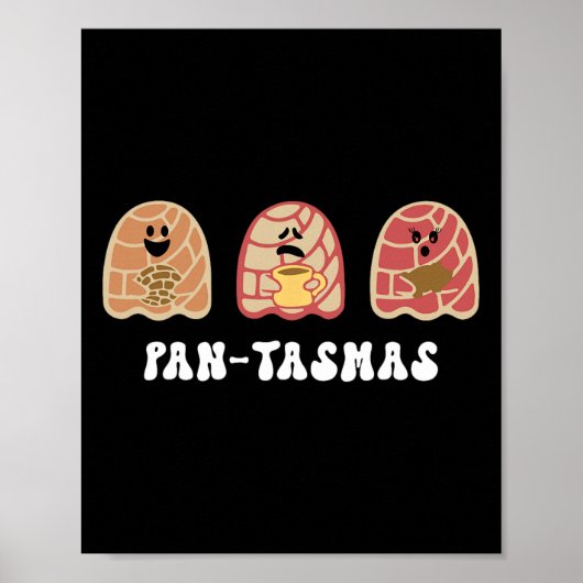 Pantasmas Funny Mexican Conchas Spooky Ghost Pan Poster (Vorne)