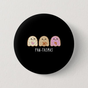 Pantasmas Ghost Funny Spooky Conchas Mexican Ghost Button