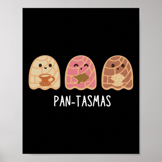 Pantasmas Ghost Funny Spooky Conchas Mexican Ghost Poster (Vorne)