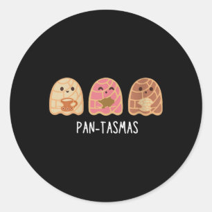 Pantasmas Ghost Funny Spooky Conchas Mexican Ghost Runder Aufkleber