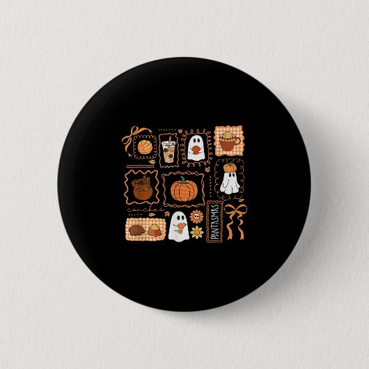 Pantasmas Halloween Ghost Conchas Spanisch Mexikan Button (Vorderseite)