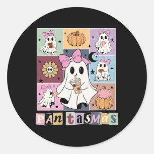 Pantasmas Mexican Halloween Ghost Spooky Conchas C Runder Aufkleber