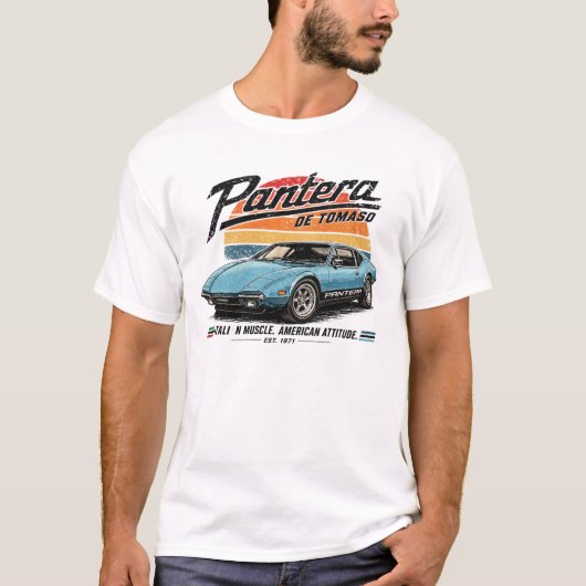 Pantera DeTomaso Klassiker T-Shirt (Vorderseite)