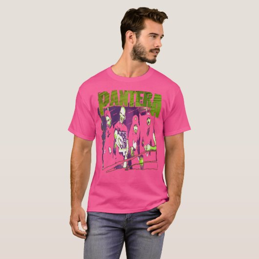 Pantera Offizielle Vintage Gruppenskizze T-Shirt (Vorne ganz)