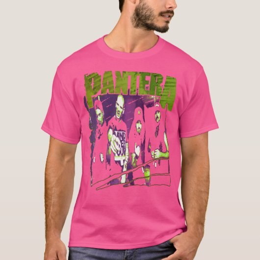 Pantera Offizielle Vintage Gruppenskizze T-Shirt (Vorderseite)