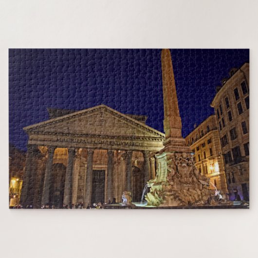 Pantheon by Night - Rom, Italien - 20x30 - 1014 St Puzzle (Horizontal)