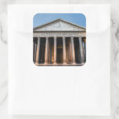 Pantheon, Heiliger Tempel im Morgengrauen - Rom, I Quadratischer Aufkleber (Tasche)