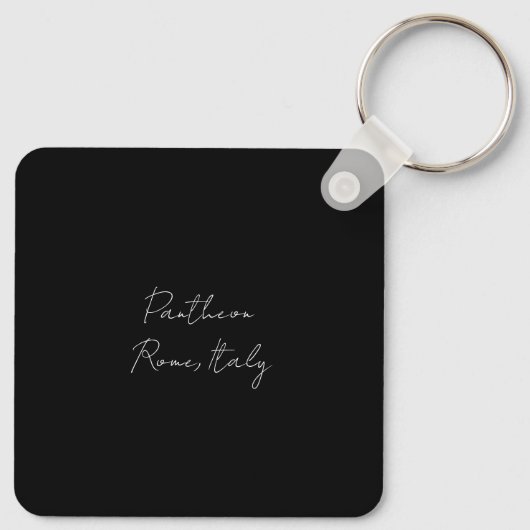 Pantheon Light Skull Rom Italien mit Handschrift Schlüsselanhänger (Rückseite)