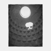 Pantheon Light Skull Rom Italien Schwarz-Weiß Fleecedecke (Vorderseite)