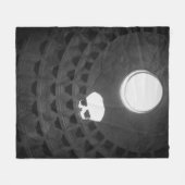 Pantheon Light Skull Rom Italien Schwarz-Weiß Fleecedecke (Vorderseite (Horizontal))