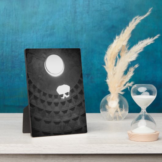Pantheon Light Skull Rom Italien Schwarz-Weiß Fotoplatte (Seite)
