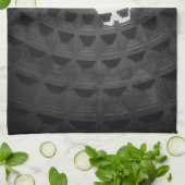 Pantheon Light Skull Rom Italien Schwarz-Weiß Geschirrtuch (Gefaltet)