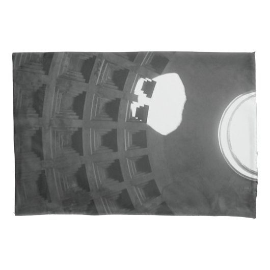 Pantheon Light Skull Rom Italien Schwarz-Weiß Kissenbezug (Vorderseite-Links)