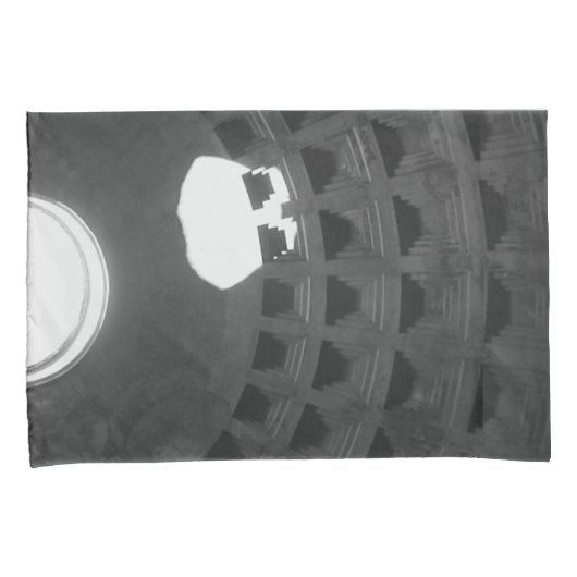 Pantheon Light Skull Rom Italien Schwarz-Weiß Kissenbezug (Vorderseite-Rechts)