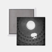 Pantheon Light Skull Rom Italien Schwarz-Weiß Magnet (Vorderseite/Rückseite)