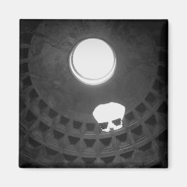 Pantheon Light Skull Rom Italien Schwarz-Weiß Magnet