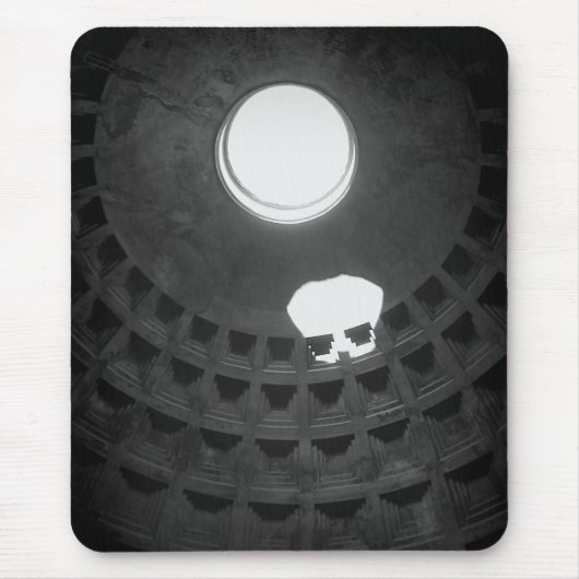 Pantheon Light Skull Rom Italien Schwarz-Weiß Mousepad (Vorne)