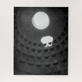 Pantheon Light Skull Rom Italien Schwarz-Weiß Puzzle