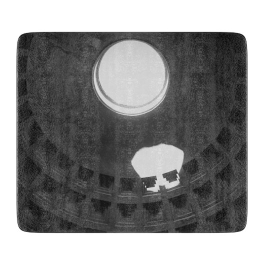Pantheon Light Skull Rom Italien Schwarz-Weiß Schneidebrett (Vorderseite)