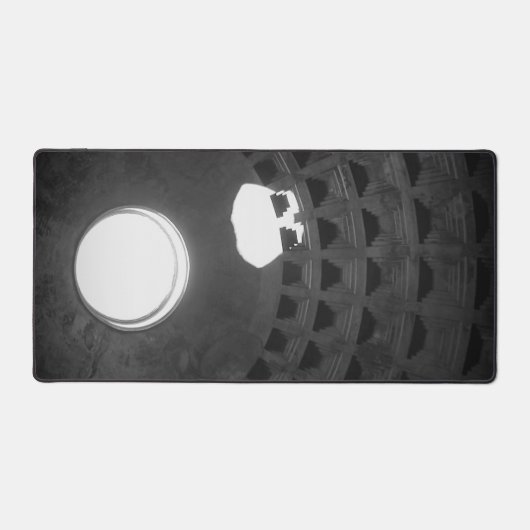 Pantheon Light Skull Rom Italien Schwarz-Weiß Schreibtischunterlage (Vorderseite)