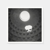 Pantheon Light Skull Rom Italien Schwarz-Weiß Serviette (Vorderseite)
