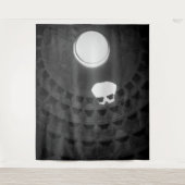 Pantheon Light Skull Rom Italien Schwarz-Weiß Wandteppich (Vorderseite)