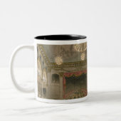 Pantheon-Maskerade von 'Ackermanns Microkosmos Zweifarbige Tasse (Links)