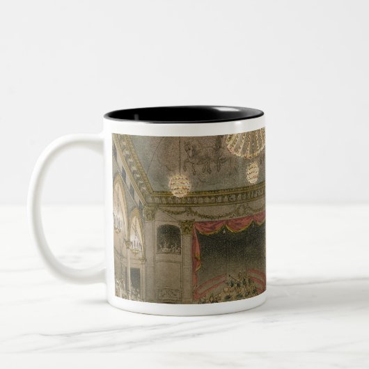 Pantheon-Maskerade von 'Ackermanns Microkosmos Zweifarbige Tasse (Links)