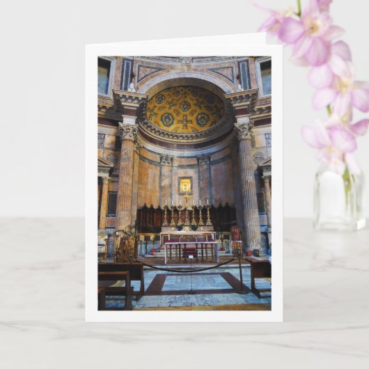 Pantheon Portrait, Roma, Italien Karte (Orchidee)