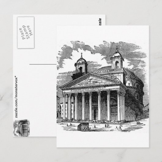 Pantheon Postcard Postkarte (Vorne/Hinten)