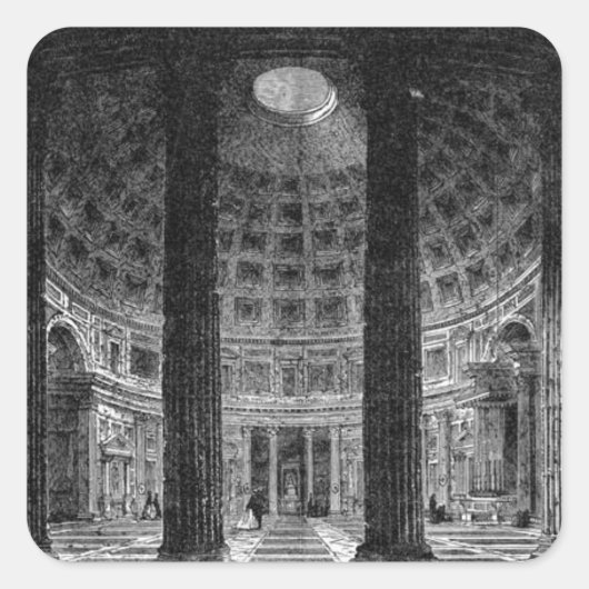 Pantheon Quadratischer Aufkleber (Vorderseite)