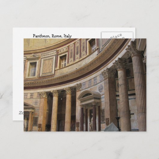 Pantheon, Rom, Italien Postkarte (Vorne/Hinten)