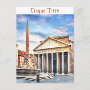 Pantheon Rom Italien Vintage Europa Reise Postkarte