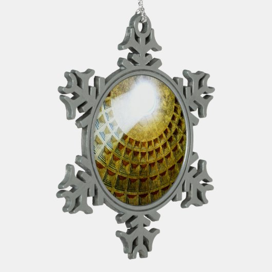 Pantheon Schneeflocken Zinn-Ornament (Links)