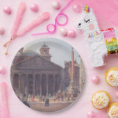 Pantheon und Piazza della Rotonda in Rom, Italien Pappteller (Party)