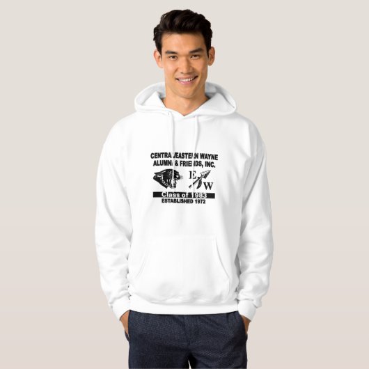 Panther and EW White Hooded Sweatshirt (Vorne ganz)